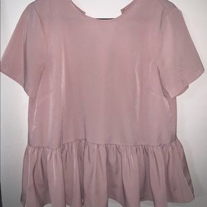 Open back peplum top